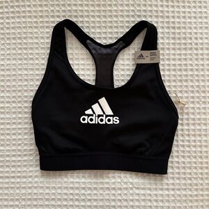 Adidas Black and White Sports Bra (XS)